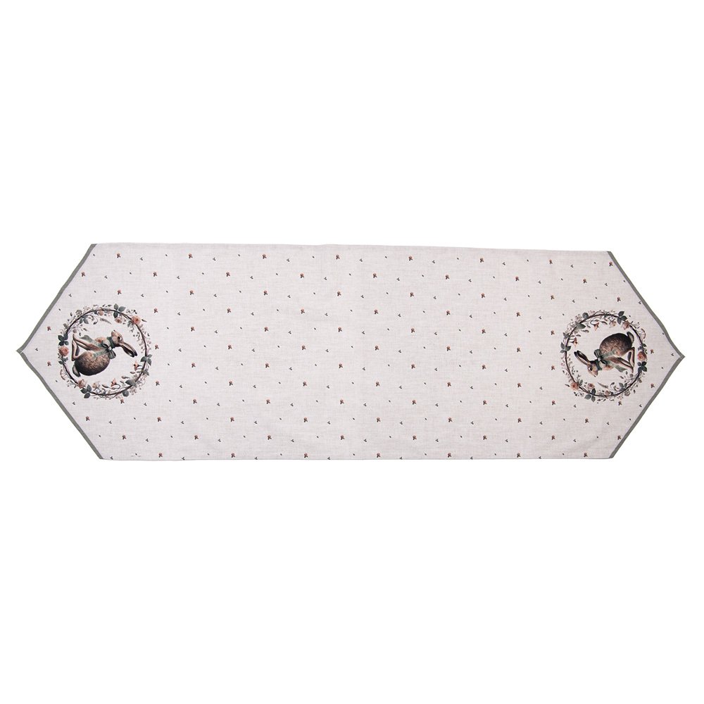 Table Runner 50x160 cm Beige Cotton