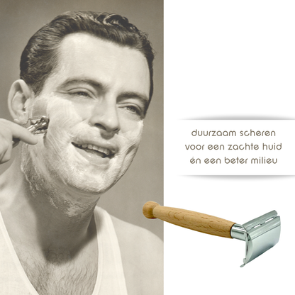 Scheerset bamboe met scheerolie