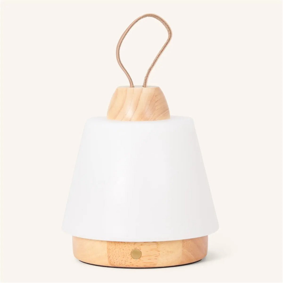 Liv oplaadbare tafellamp Ø15x16 cm bruin leer