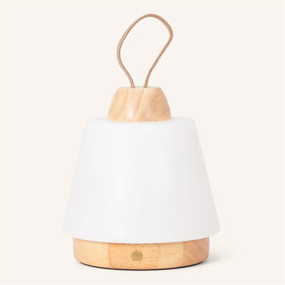 Liv oplaadbare tafellamp Ø15x16 cm bruin leer