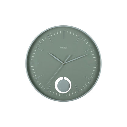 Wandklok 41 cm groen plastic