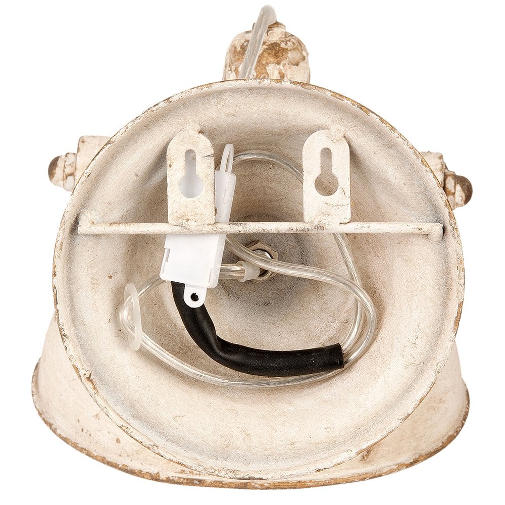 Wandlamp 21x30x19 cm wit ijzer