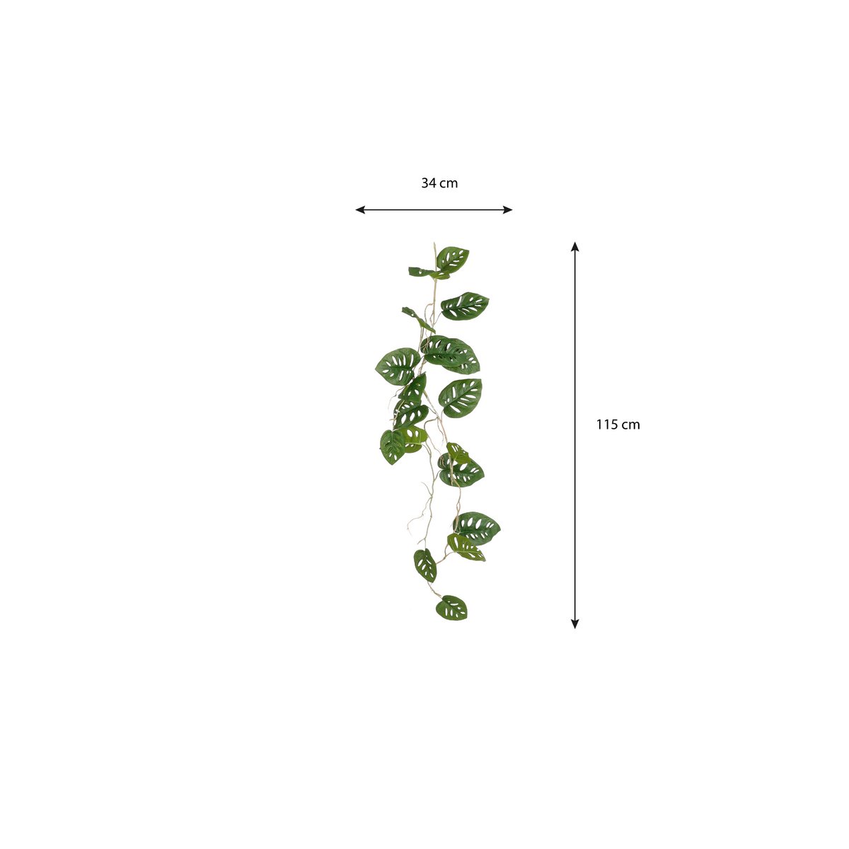 Kunstplant Monstera slinger 115 cm groen polyester