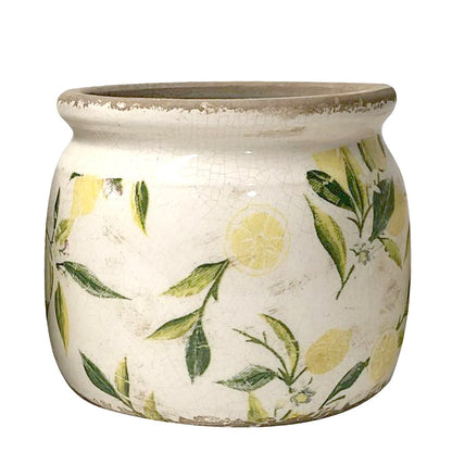 Bloempot Ø 15x13 cm keramiek citroen