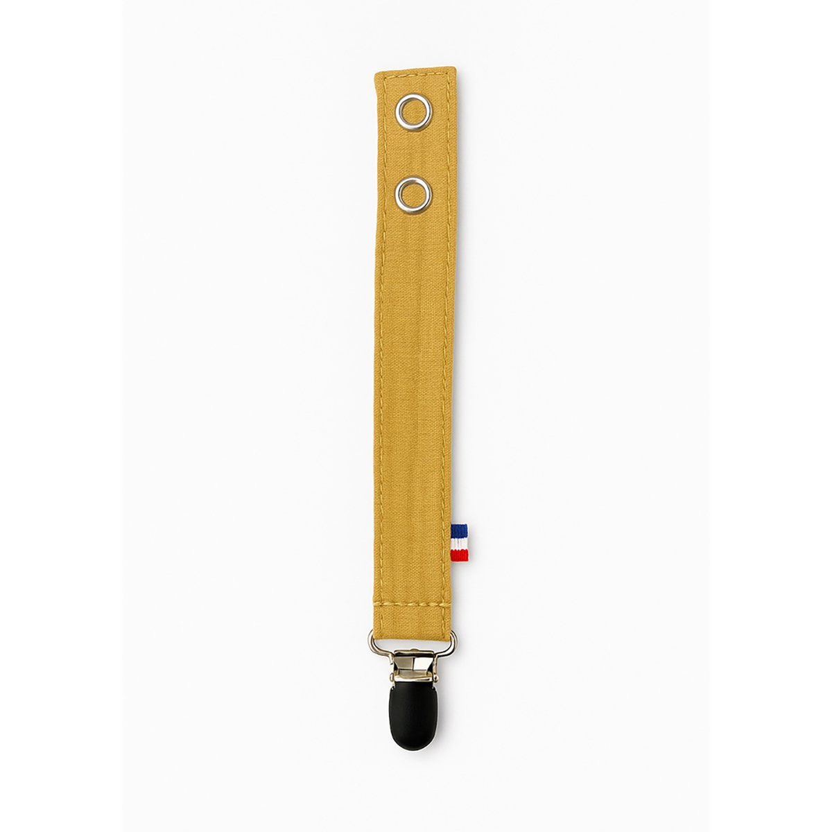Pacifier clip Teddy Honey made of organic cotton