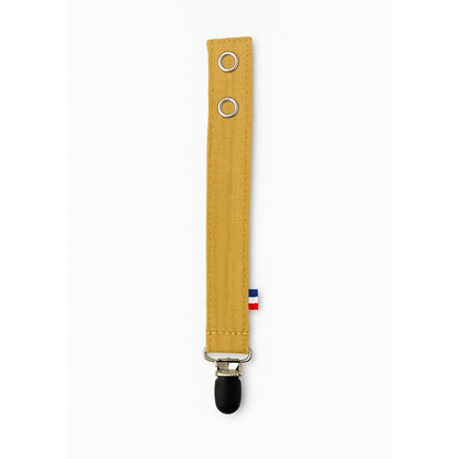 Pacifier clip Teddy Honey made of organic cotton