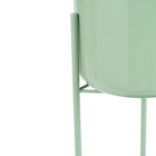 Bloempot met standaard 19x60 cm groen ijzer