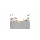 Bed organizer grijs mosselin