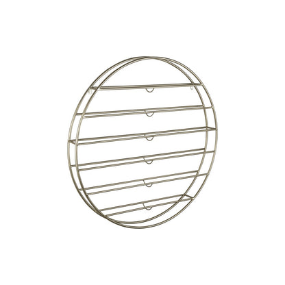 Wijnrek 80 cm rond ijzer goud