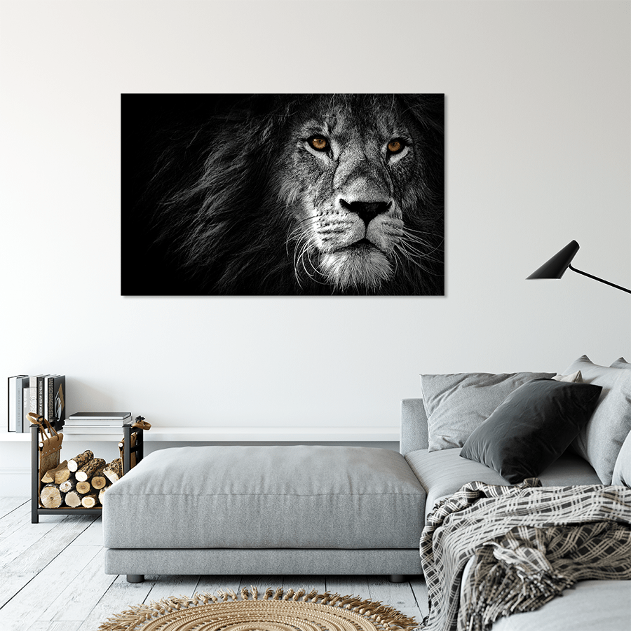 Muurdecoratie leeuw Dibond 28x40 cm