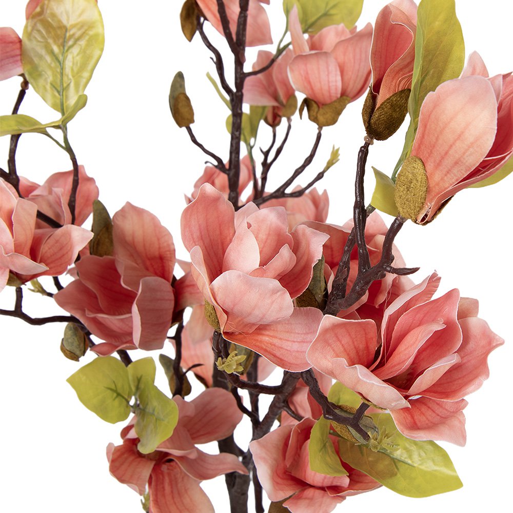 Kunstplant Magnolia 20x15x120 cm Oranje Kunststof