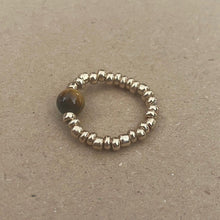 Luna Leena Ring Tiger's Eye Brown Recycled One Size Stretch