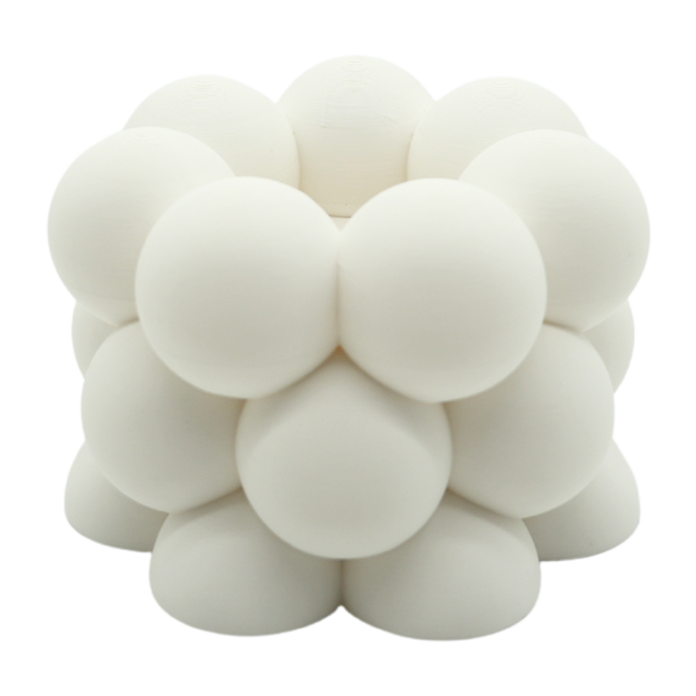 Waxinelichthouder Bubble 12x12x8 cm PLA