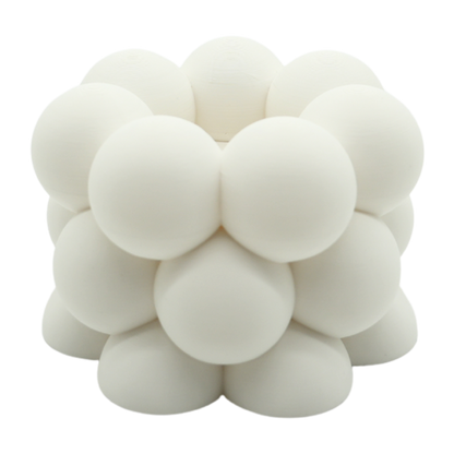 Waxinelichthouder Bubble 12x12x8 cm PLA