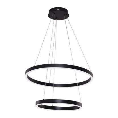 Hanglamp Neo Black 2 ringen 40 60 cm LED