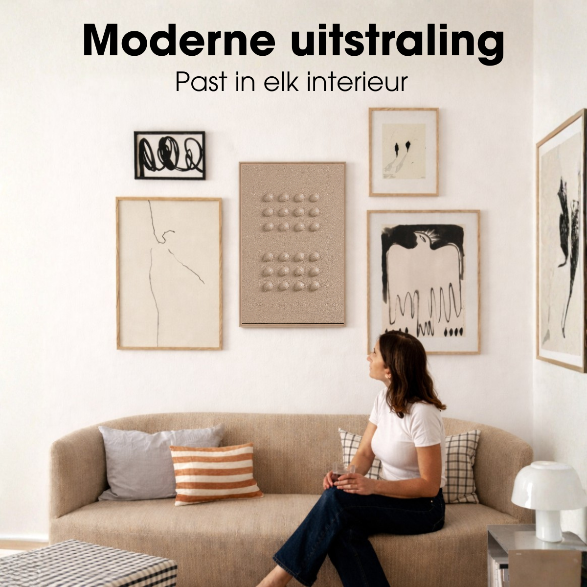 Wanddecoratie 60x40x3 cm donkerbruin plastic
