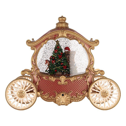 Kerstdecoratie met LED-verlichting en muziek 26x11x20 cm / 3xAA Rood Kunststof