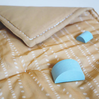 NEPO CARAMEL baby play mat with bohemian print