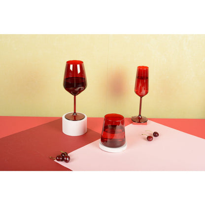 Wijnglazen rood 6 stuks Marie Design