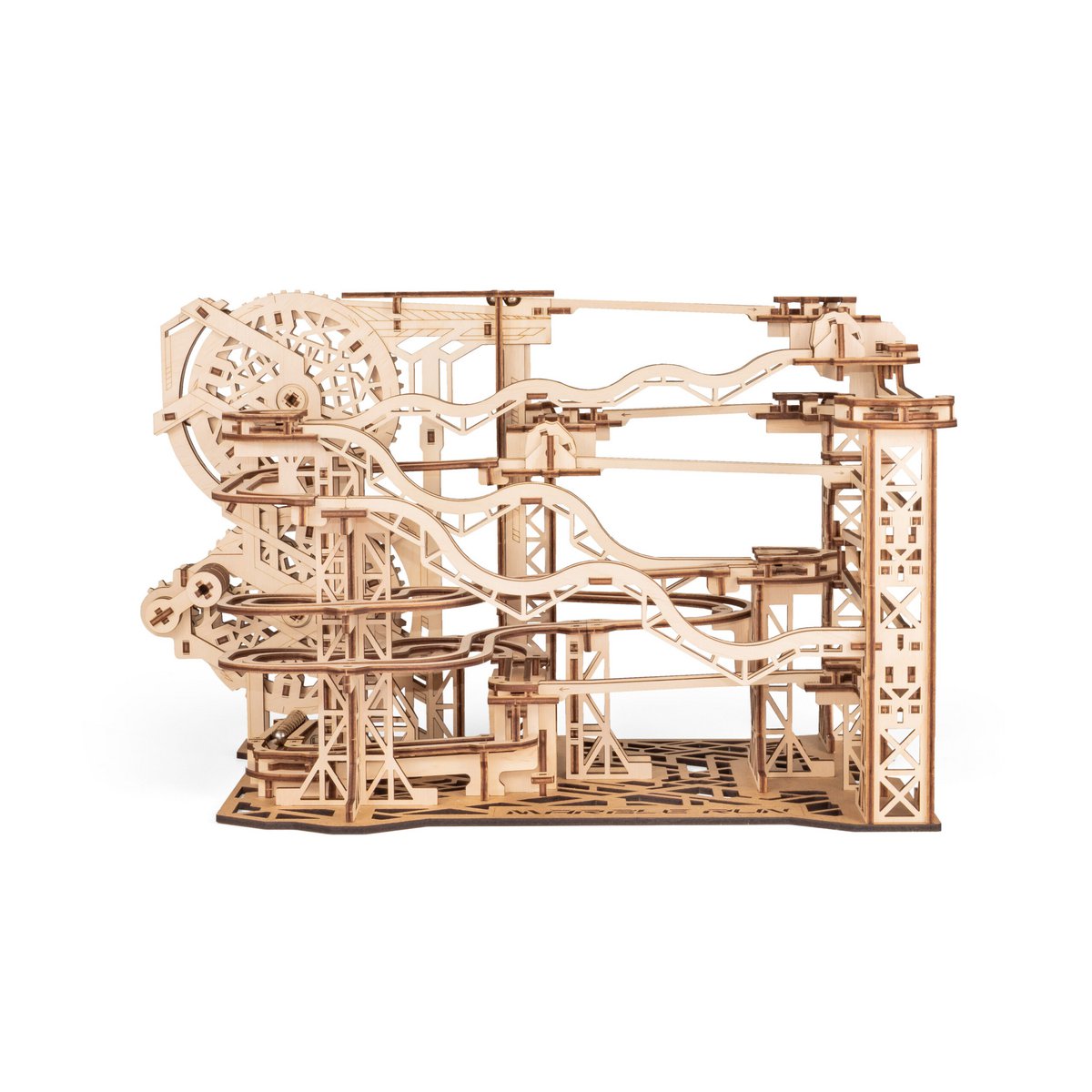 Eco Wood Art (EWA) DIY 3D Mechanische Houten Puzzel, Marble Run, 4592, 43,6x26,4x24,7 cm