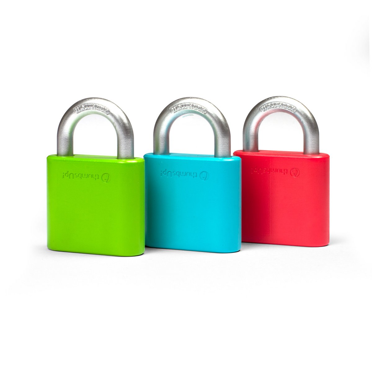 Wandhaak hangslot set 3 stuks rood groen