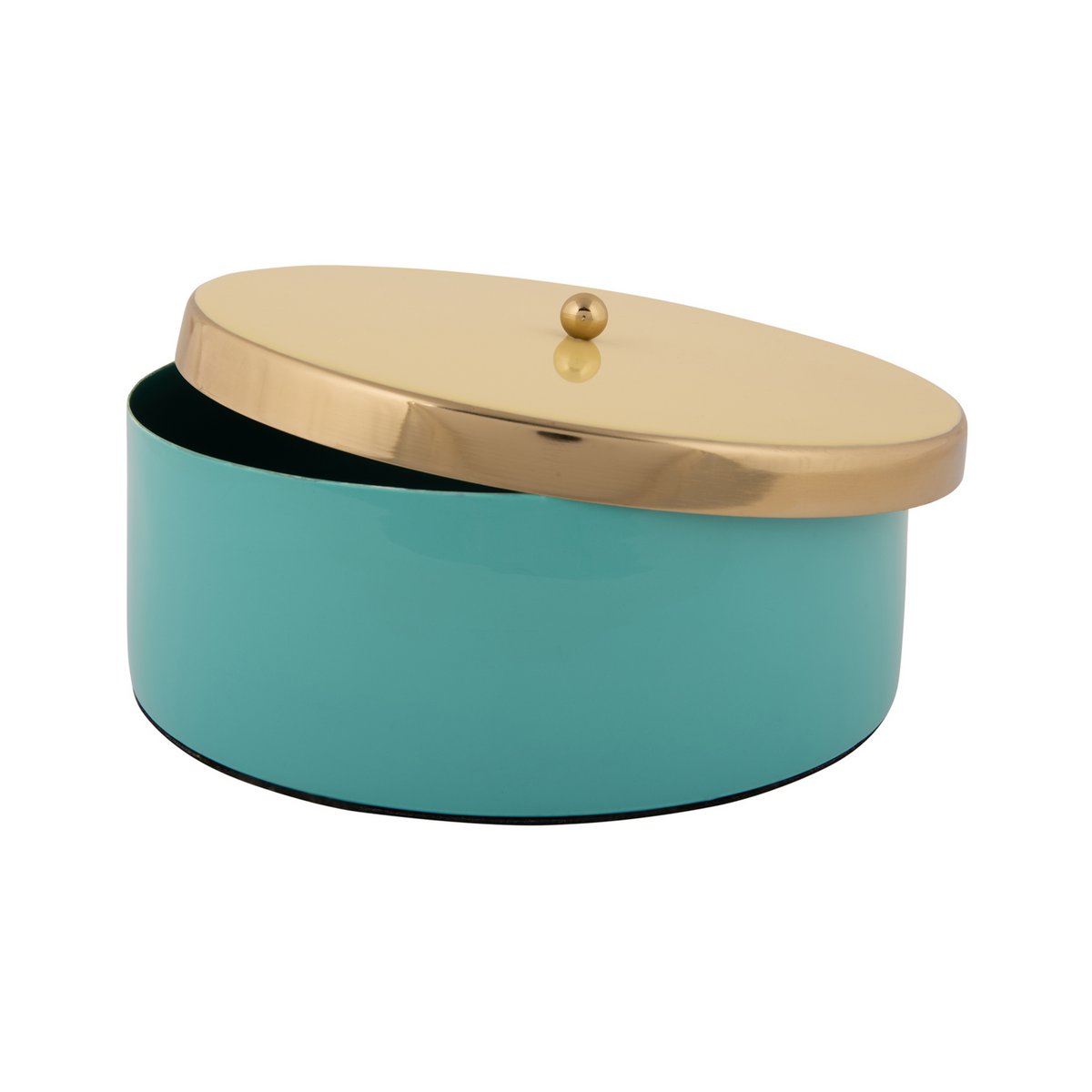 Opbergdoos dubbel 21x7 cm blauw ijzer