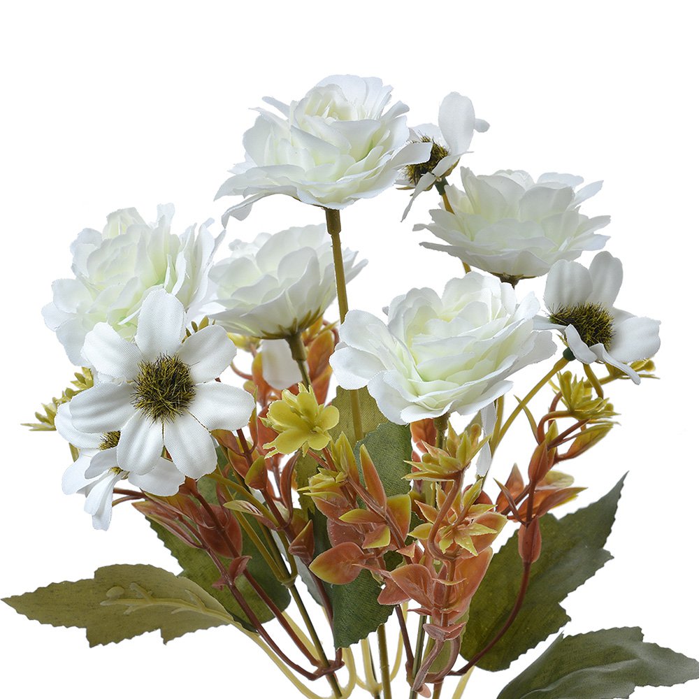Kunstbloem 29 cm Wit Kunststof