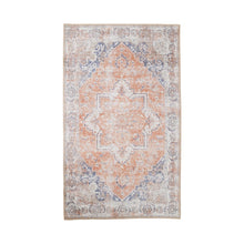Vloerkleed 160x230 cm blauw oranje chenille polyester