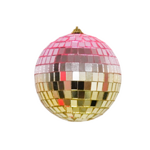 Christmas decoration - Christmas bauble - Disco ball - Foam - Pink/Gold - 25x25x25cm