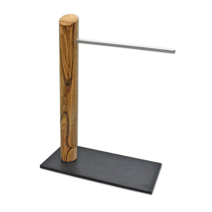 Bananenhouder olijfhout aluminium metaal 30 cm