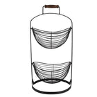 Opbergrek met manden 27x19x57 cm zwart metaal