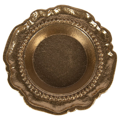 Decorative bowl Ø 12x2 cm Gold-colored Aluminum