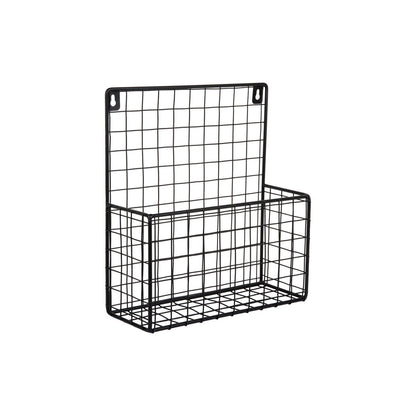 Tijdschriftenrek staal zwart 27x10x30 cm