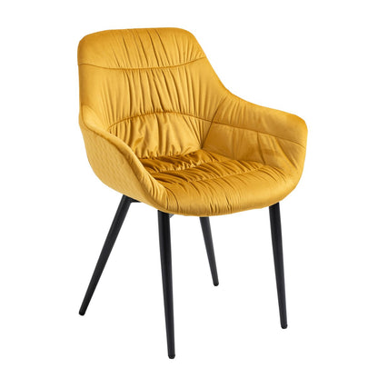 Eettafel set 180x90 cm massief acaciahout 4 fluwelen stoelen