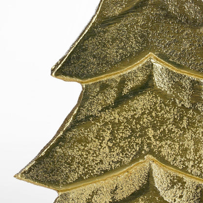 Kerstboom decoratie 32 cm aluminium goud marmer