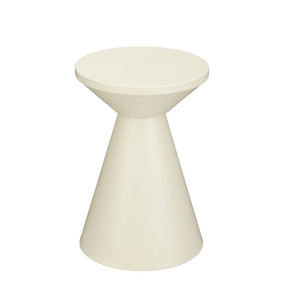 Jim Side Table - H45 x Ø31 cm - Iron - Off-white
