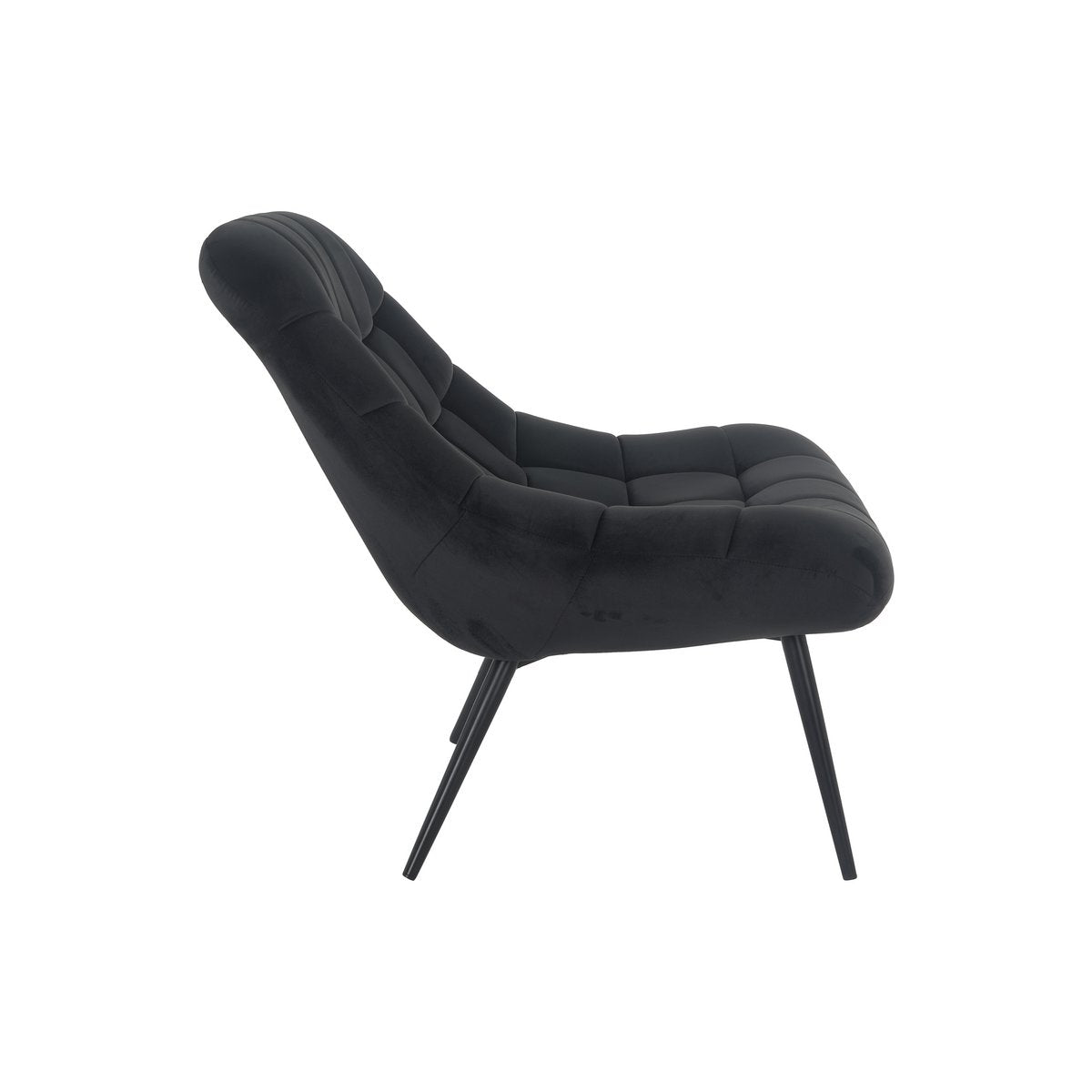 XXL Armchair velvet black metal black
