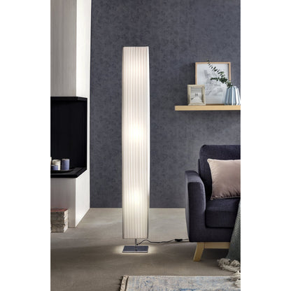 Floor lamp 160 cm square white, chrome