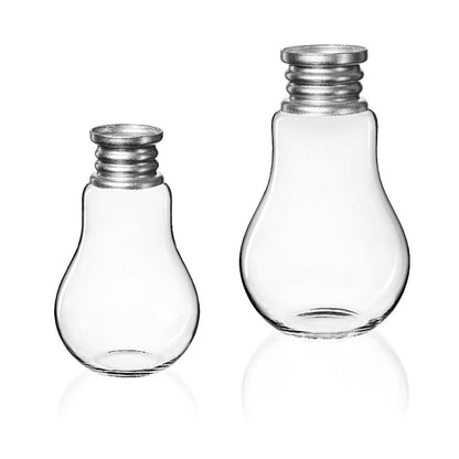 Vaas bolvormig glas 36x21.5 cm transparant