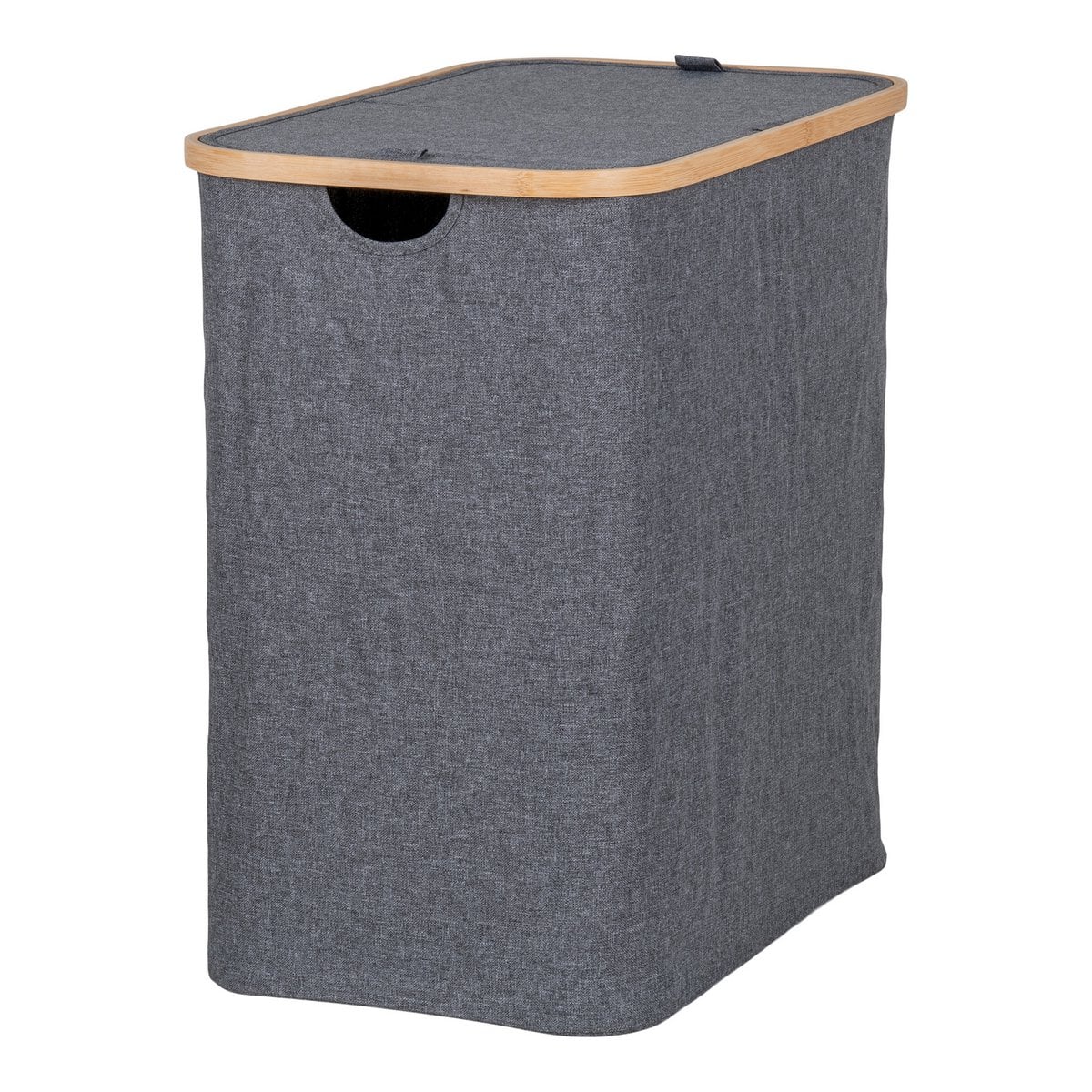 Wasmand 54x33x54 cm donkergrijs bamboe