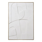 Madeline Relief Wall Decoration 60x90 cm White Canvas Contemporary