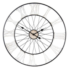 Wandklok 80 cm metaal bruin