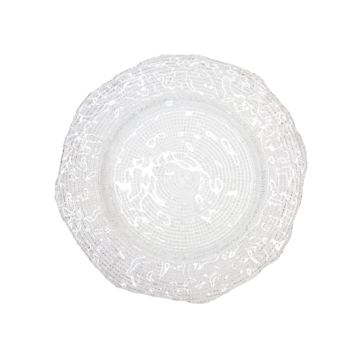 Serviceplaat glas 33x33 cm transparant