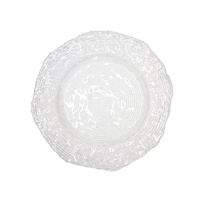 Serviceplaat glas 33x33 cm transparant
