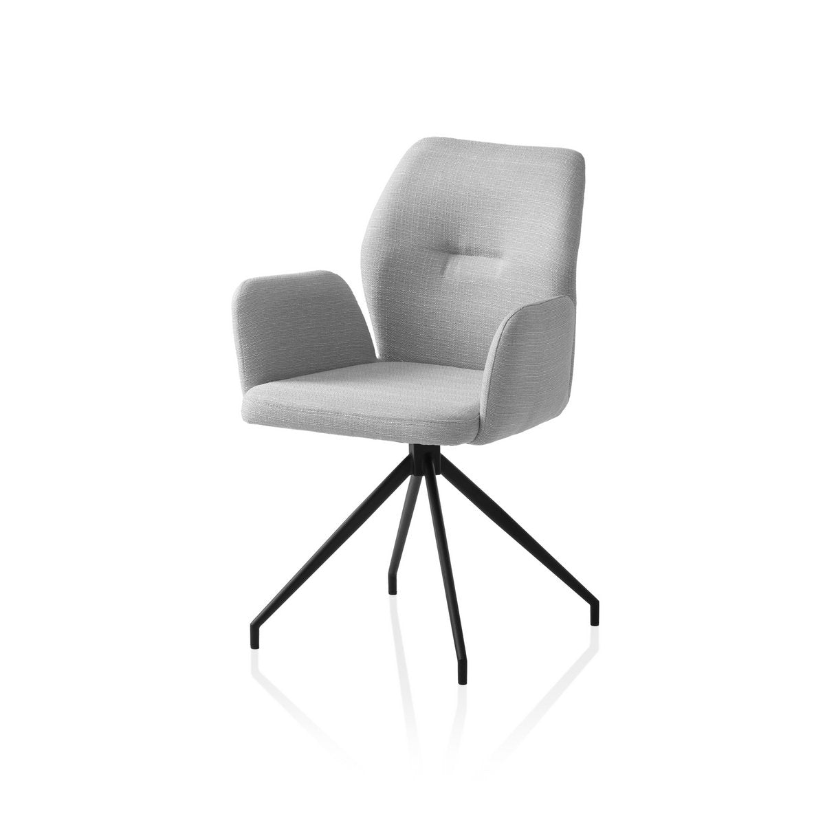 Fauteuil draaibaar lichtgrijs 59x58x88 cm