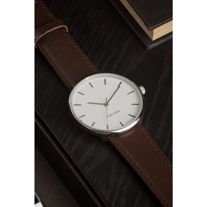 Herenhorloge Karlsson staalzwart 4 cm