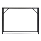 Consoletafel travertijnlook zwart 110x26x80 cm