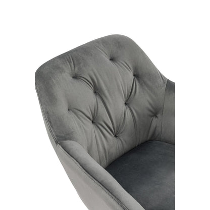 Fauteuil grijs fluweel