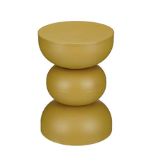 Bijzettafel ijzer okergeel Ø32x46 cm