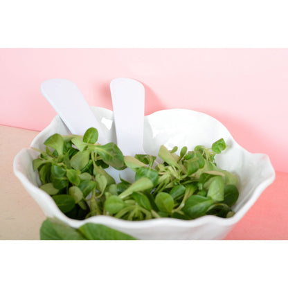 Salade bestek 27x9.5x1 cm melamine wit